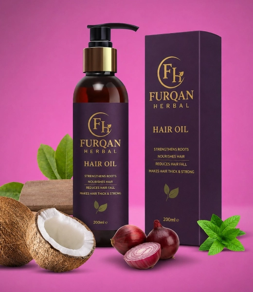Furqan Herbal Hair Oil bottle and box